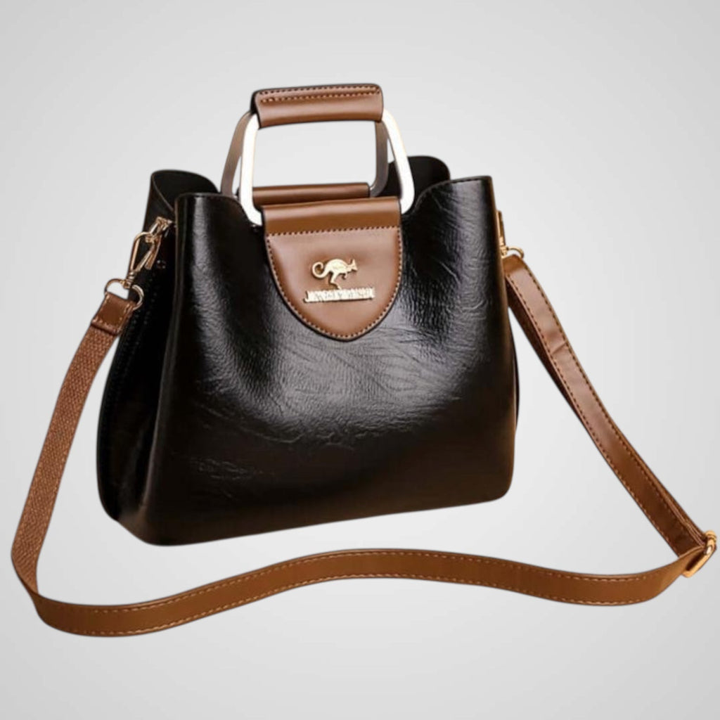 Anna | Borsa in Pelle Bi-Colore Elegante