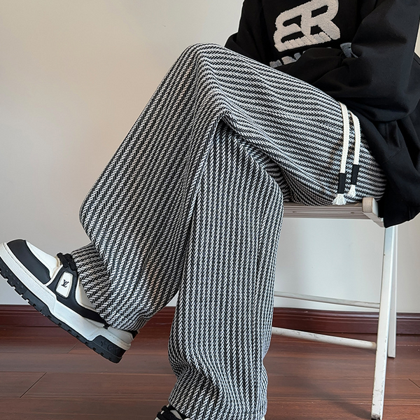 XAVIERA – PANTALONI FELPA MODERNI A RIGHE