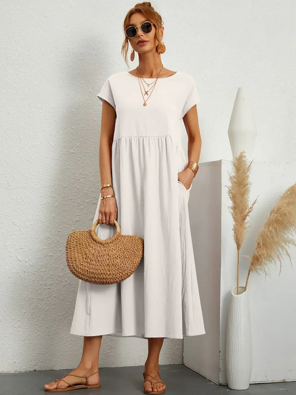 Gabrielle™ — Abito midi fluido eleganza senza tempo