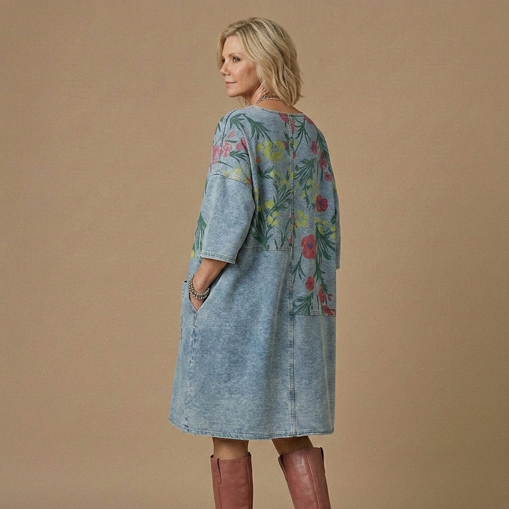 Floral Oversized Dress with Pockets