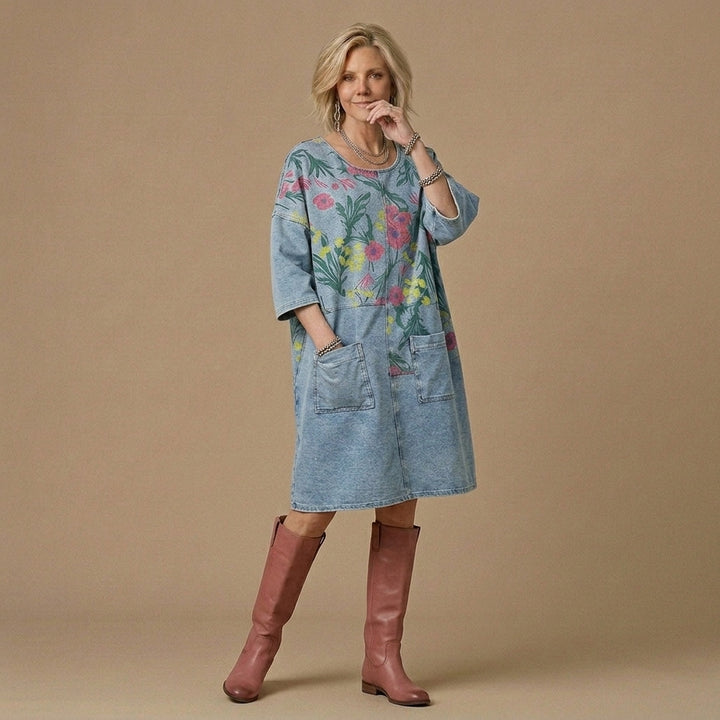 Floral Oversized Dress with Pockets