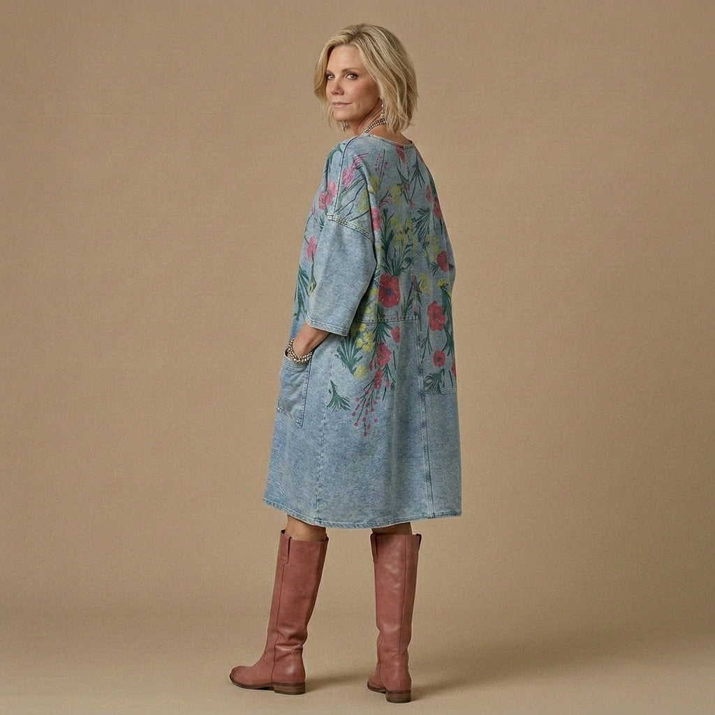 Floral Oversized Dress with Pockets