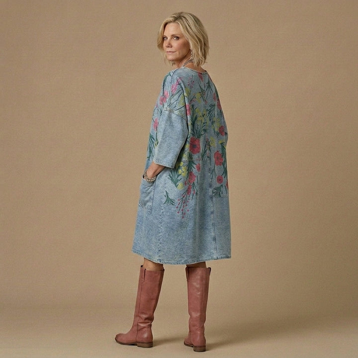 Floral Oversized Dress with Pockets