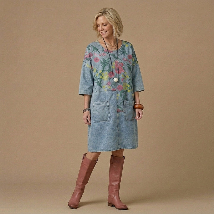 Floral Oversized Dress with Pockets
