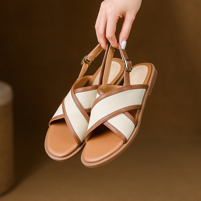 Evelina Genuine Leather Sandals