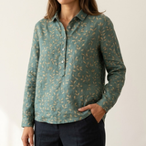Alessia™ | Blusa in Lino Senza Tempo con Motivo