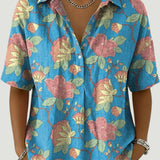 Lynaa - Blusa Elegante con Stampa Floreale