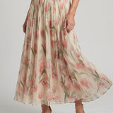 Aurelle | Abito Midi Floreale con Collo Halter