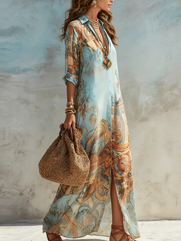 Vestito Lorna - Camicia Maxi Mediterranea