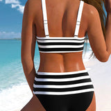 Bloom | Bikini a righe con vita alta