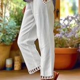 Wren – Pantaloni Cropped Relax con Dettagli a Contrasto