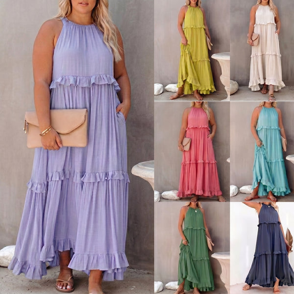 Alessia™ | Maxi-abito plissettato