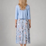 Marlene | Abito midi floreale con giacca corta