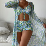 Bloom | Set Bikini a 3 Pezzi con Stampa