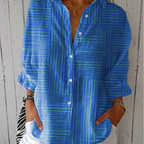 Feline | Blusa a Strisce Azzurre