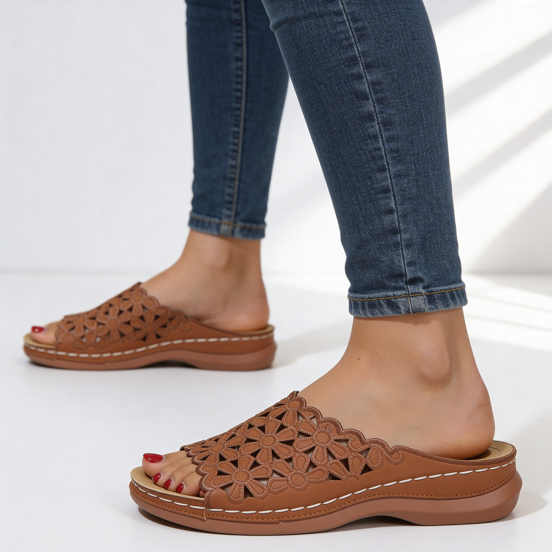 Lila Rae Floral Orthopedic Sandals