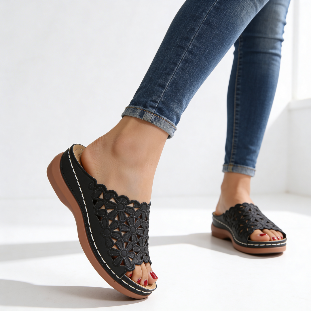Lila Rae Floral Orthopedic Sandals