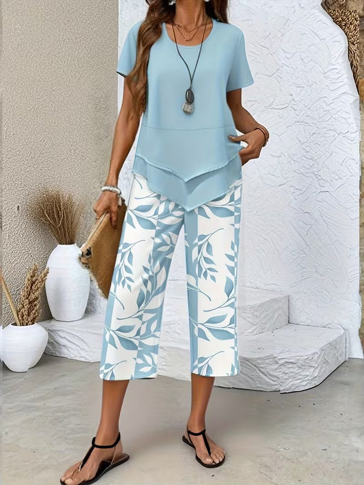 Galella | Top and printed pants set