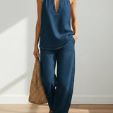 Saylor - Set Due Pezzi in Denim Lavato Vintage