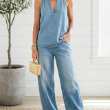 Saylor - Set Due Pezzi in Denim Lavato Vintage