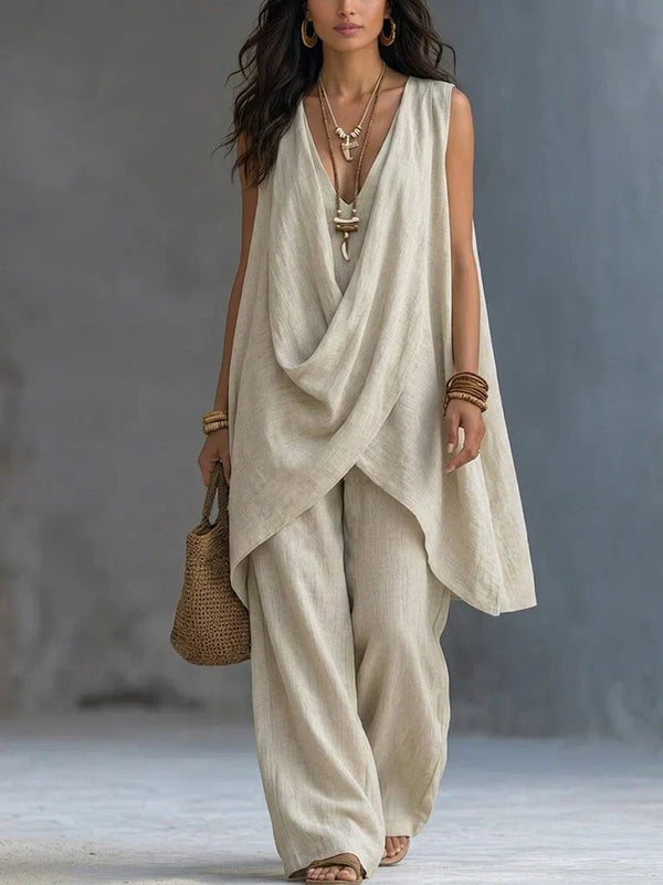 Set in Cotone e Lino Stile Bohemien per Donna