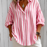 Nora | Blusa a righe morbida con colletto
