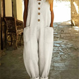Nancy | Salopette in Denim di Cotone Lavato Vintage