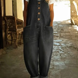 Nancy | Salopette in Denim di Cotone Lavato Vintage