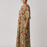 Wilhelmine | Abito midi boho con stampa botanica